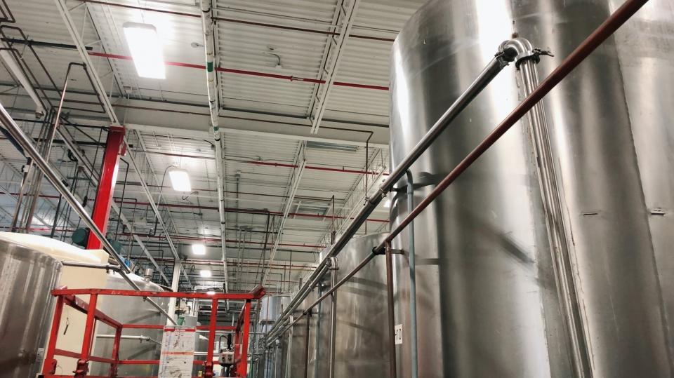 Stainless steel installation inside the Weld Rich & Steel factory repair project